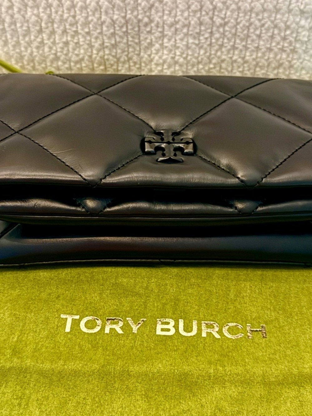 Tory Burch Kira Diamond Quilt Small Shoulder Bag Black 154706 NWT - Picture 6 of 11